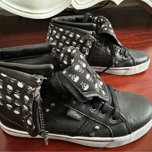 Like new Pastry Black Hightop Skull Sneakers